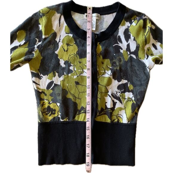 Valerie Bertinelli Button Down Cardigan Blue Green White 3/4 Sleeve XS - Picture 5 of 7